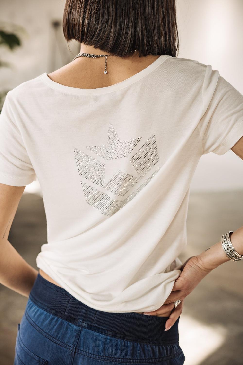 freeman t. porter Tarissa Icon T-shirt logo en strass Femme white