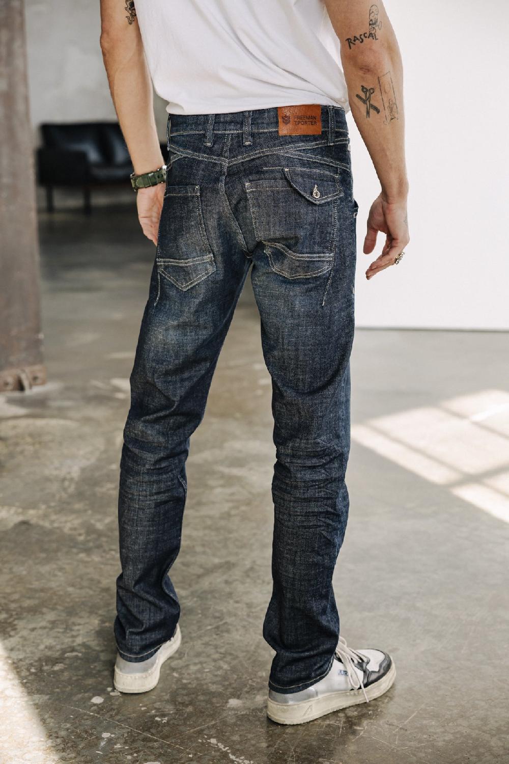 Freeman T. Porter Taylor SDM Jeans Droit Homme Bordeen