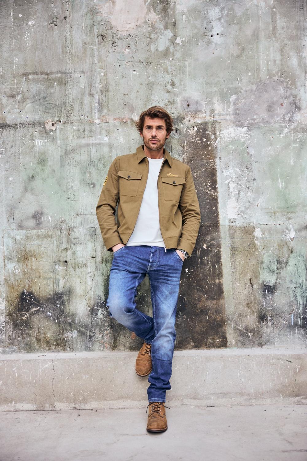 Freeman T. Porter Taylor SDM Jeans Droit Homme Bordeen Light