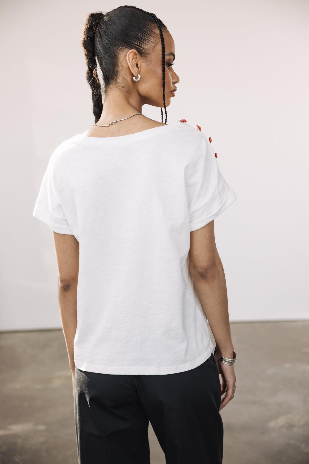 Freeman T. Porter Telyssia Glitter T-shirt Imprimé Paillettes Femme Tigerlily