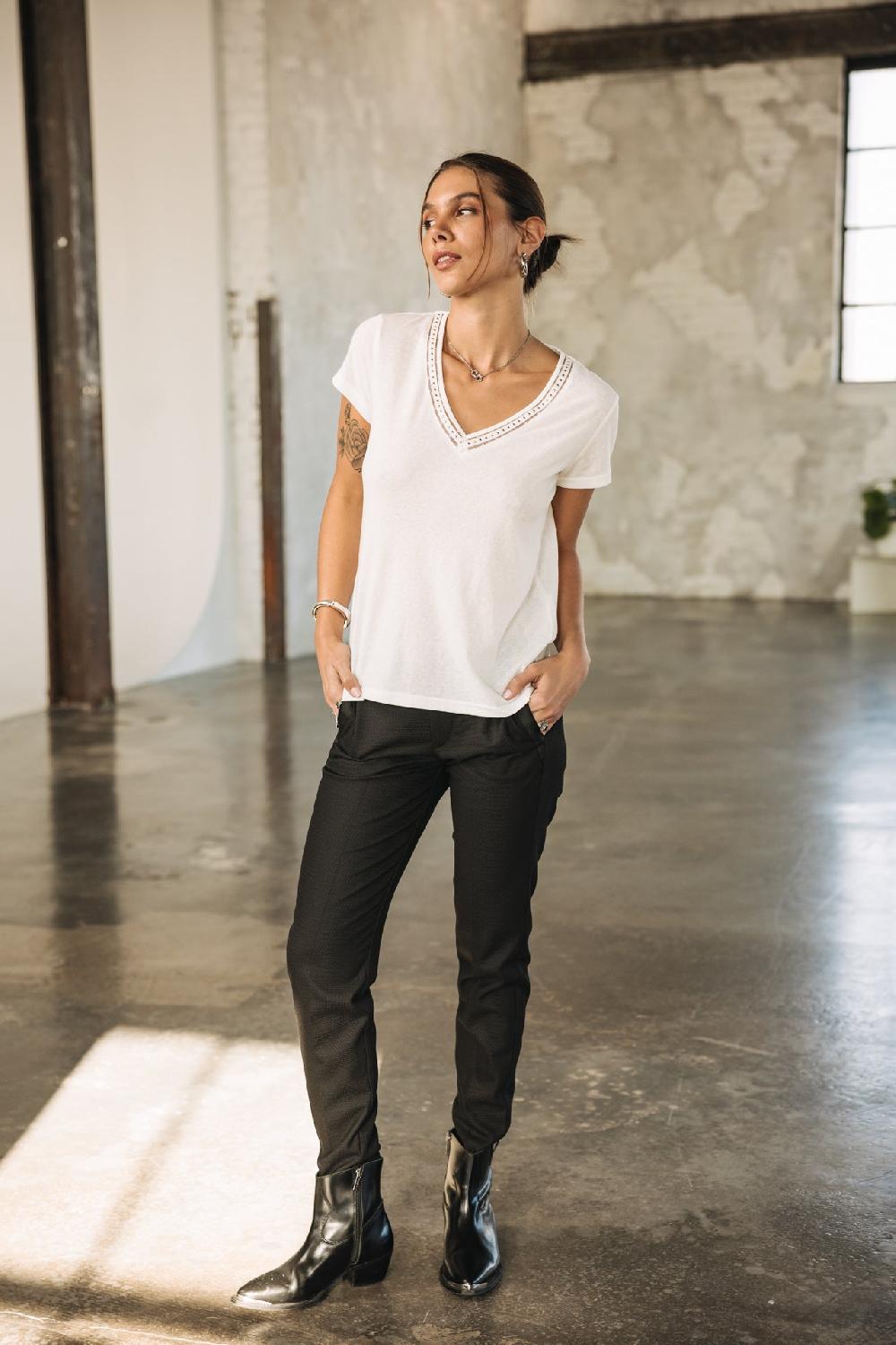 Freeman T. Porter Tessa Socially Pantalon Super Slim Femme Black