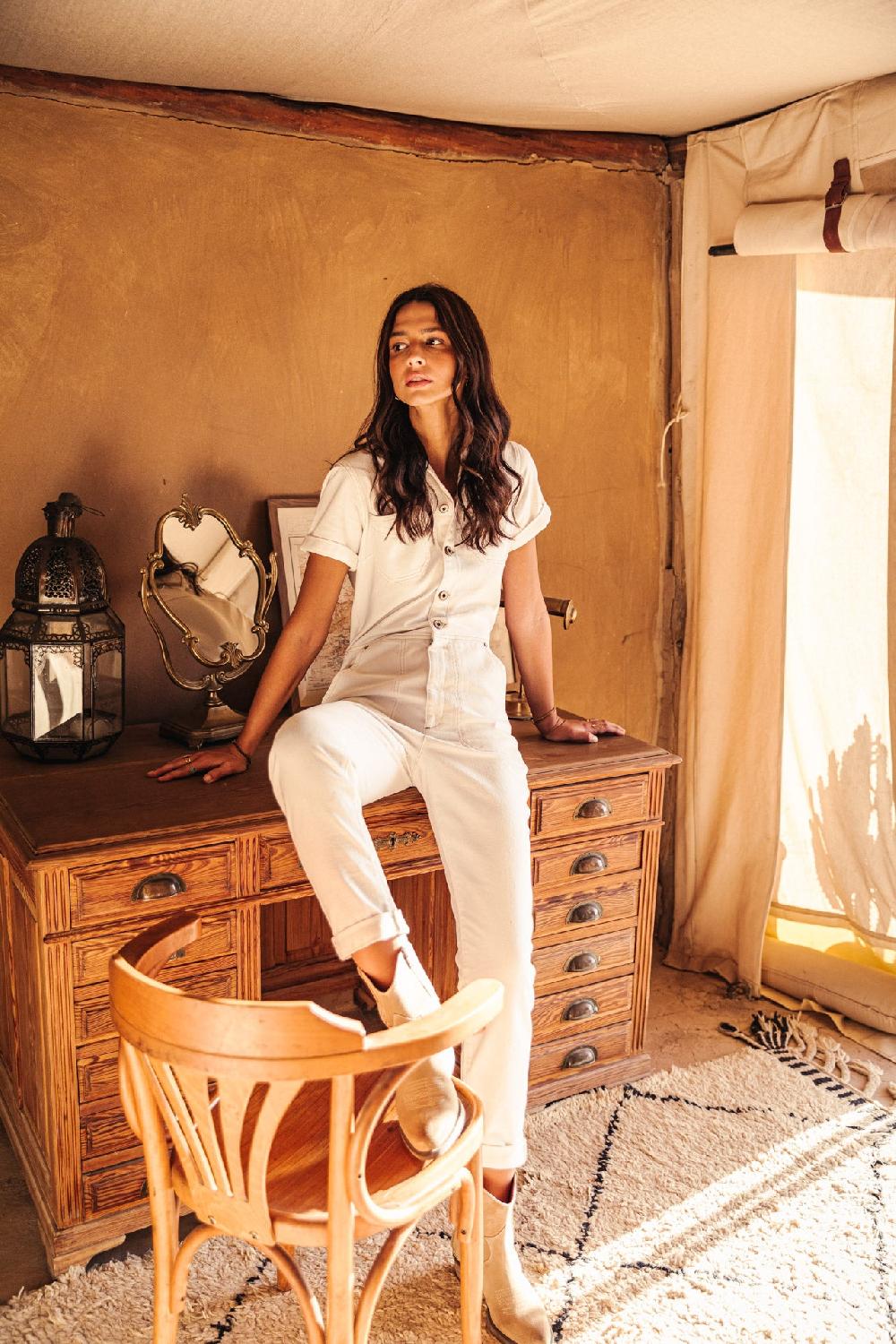 freeman t. porter Tifany Andalousia Combinaison en denim Femme off white