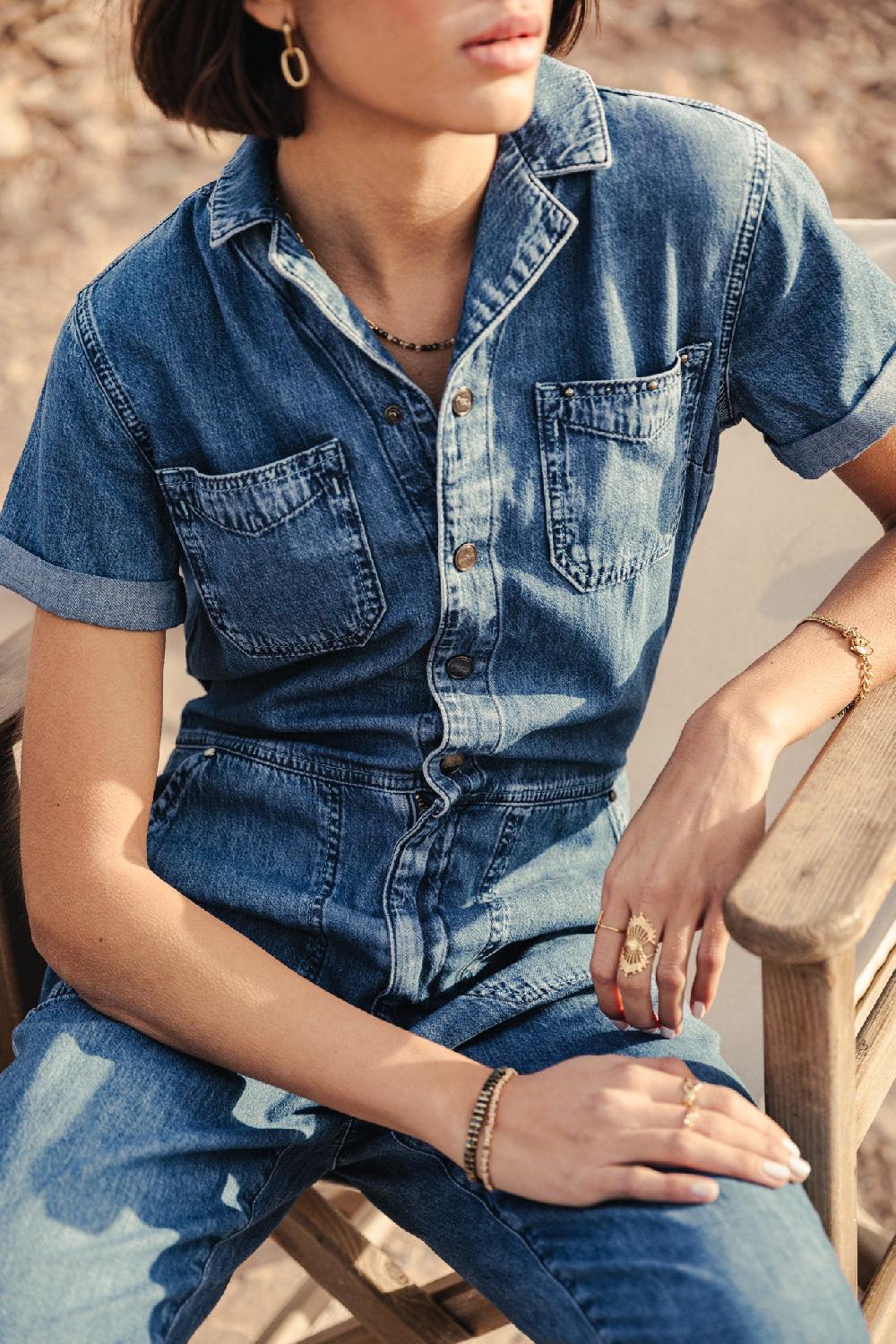 Freeman T. Porter Tifany Denim Combinaison Femme Manzana Med