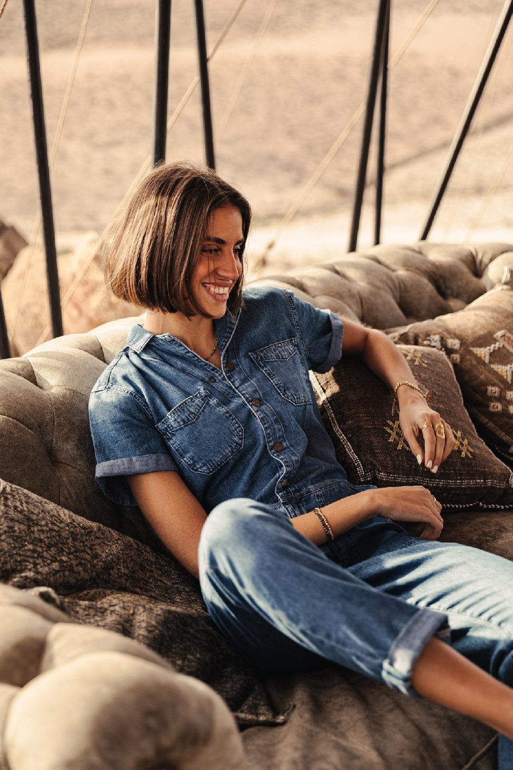 Freeman T. Porter Tifany Denim Combinaison Femme Manzana Med