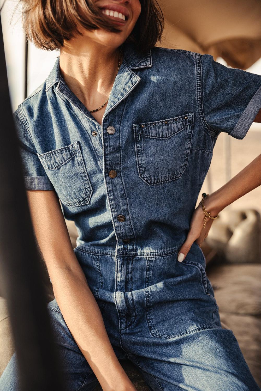 Freeman T. Porter Tifany Denim Combinaison Femme Manzana Med