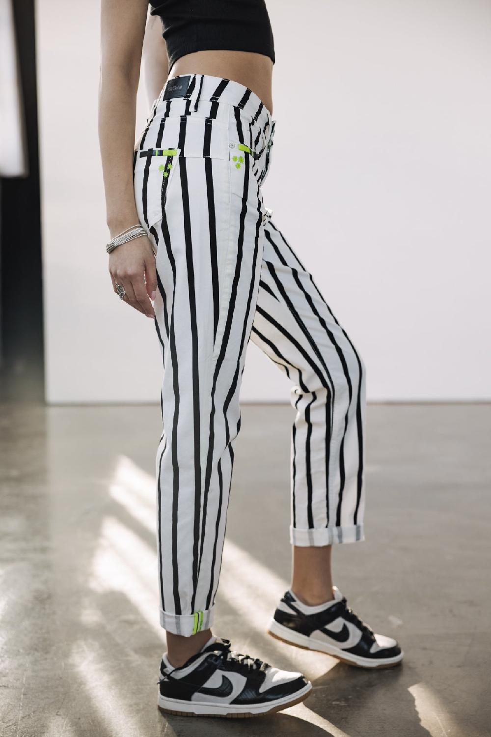 Freeman T. Porter Timea Lucky Pantalon Cropped Boyfriend Femme Original