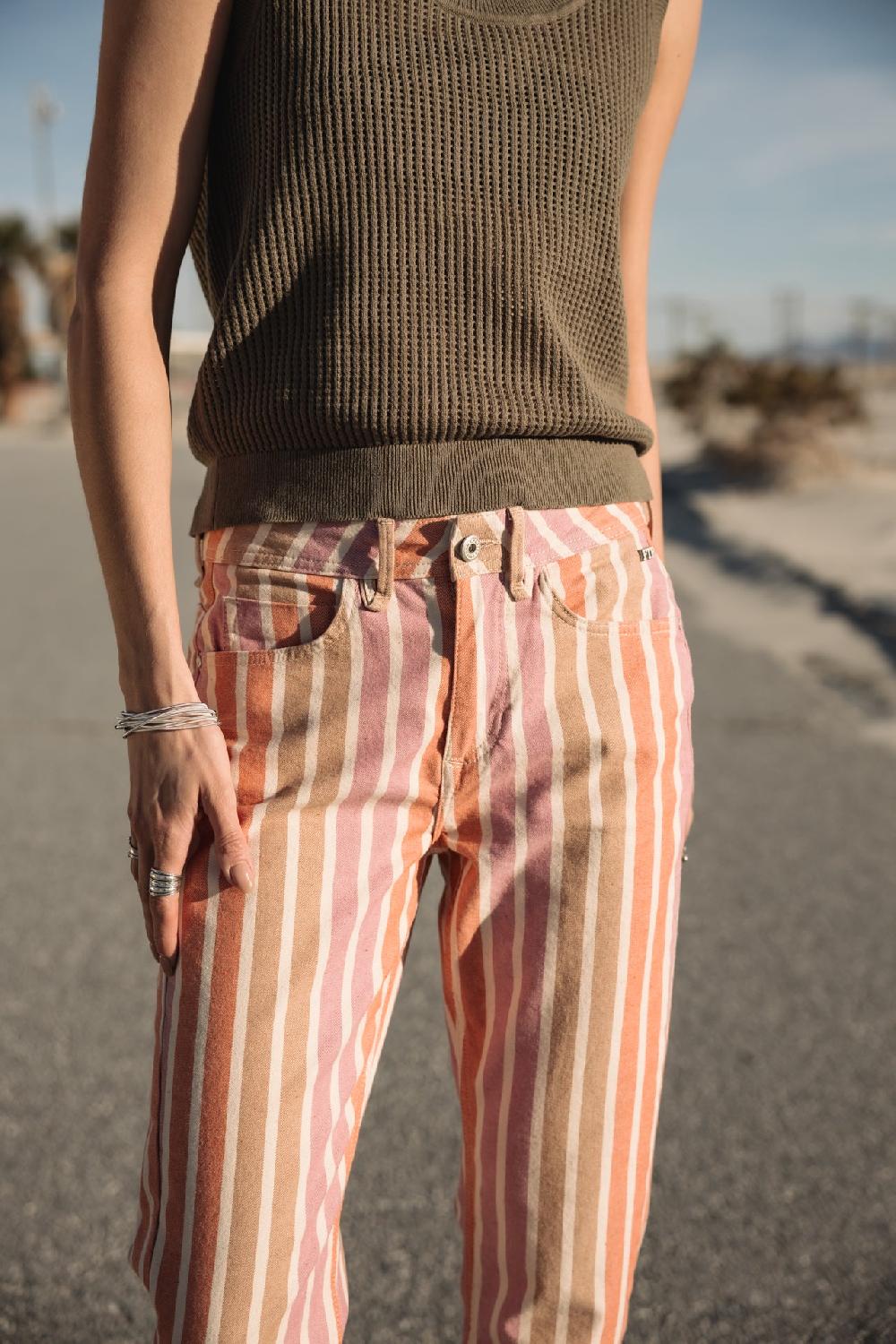 Freeman T. Porter Timea Palcoyo Pantalon Cropped Boyfriend Femme Original