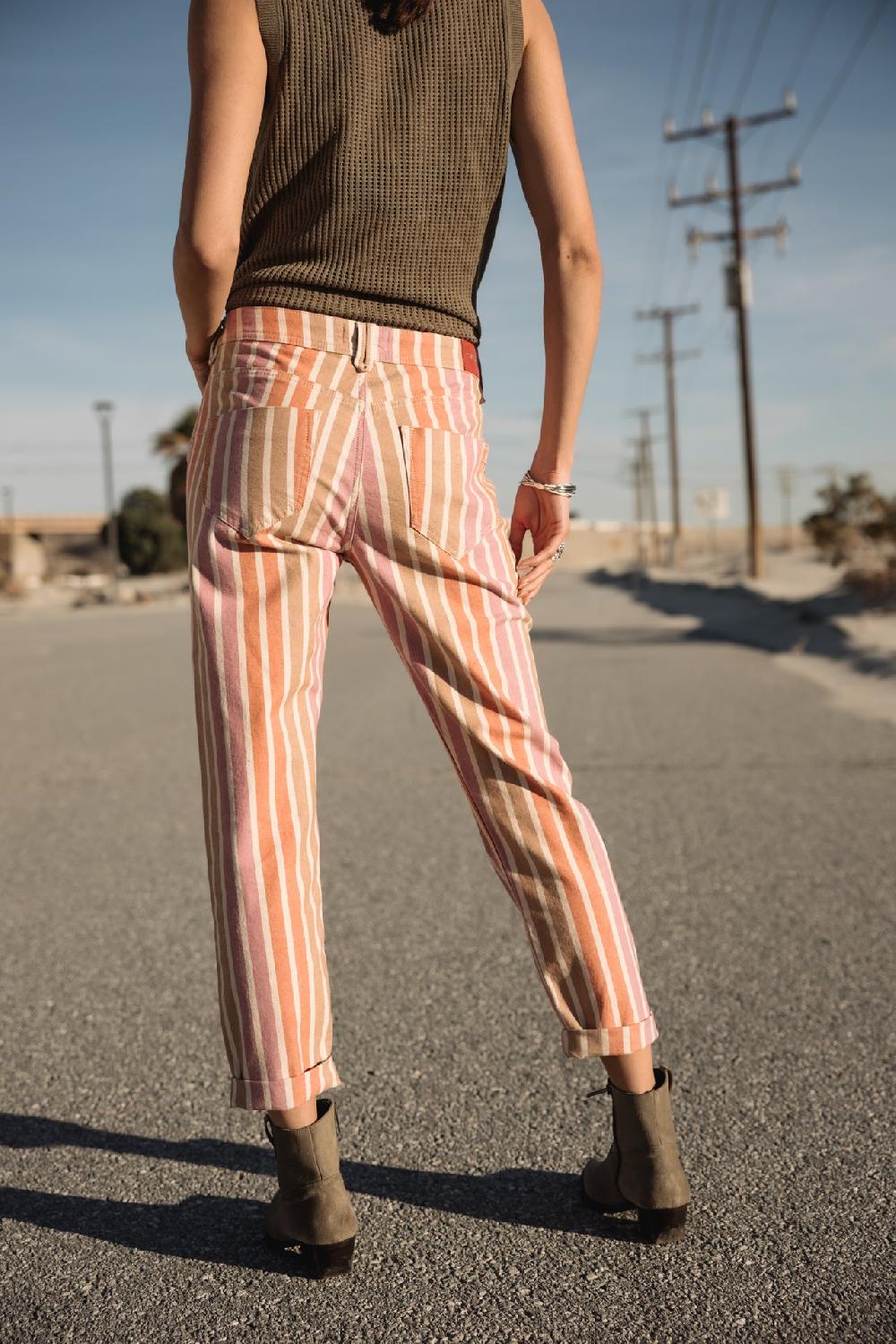 Freeman T. Porter Timea Palcoyo Pantalon Cropped Boyfriend Femme Original