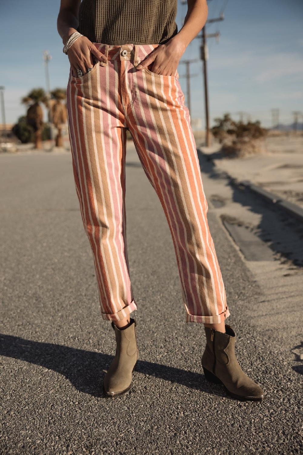 freeman t. porter Timea Palcoyo Pantalon cropped boyfriend Femme original