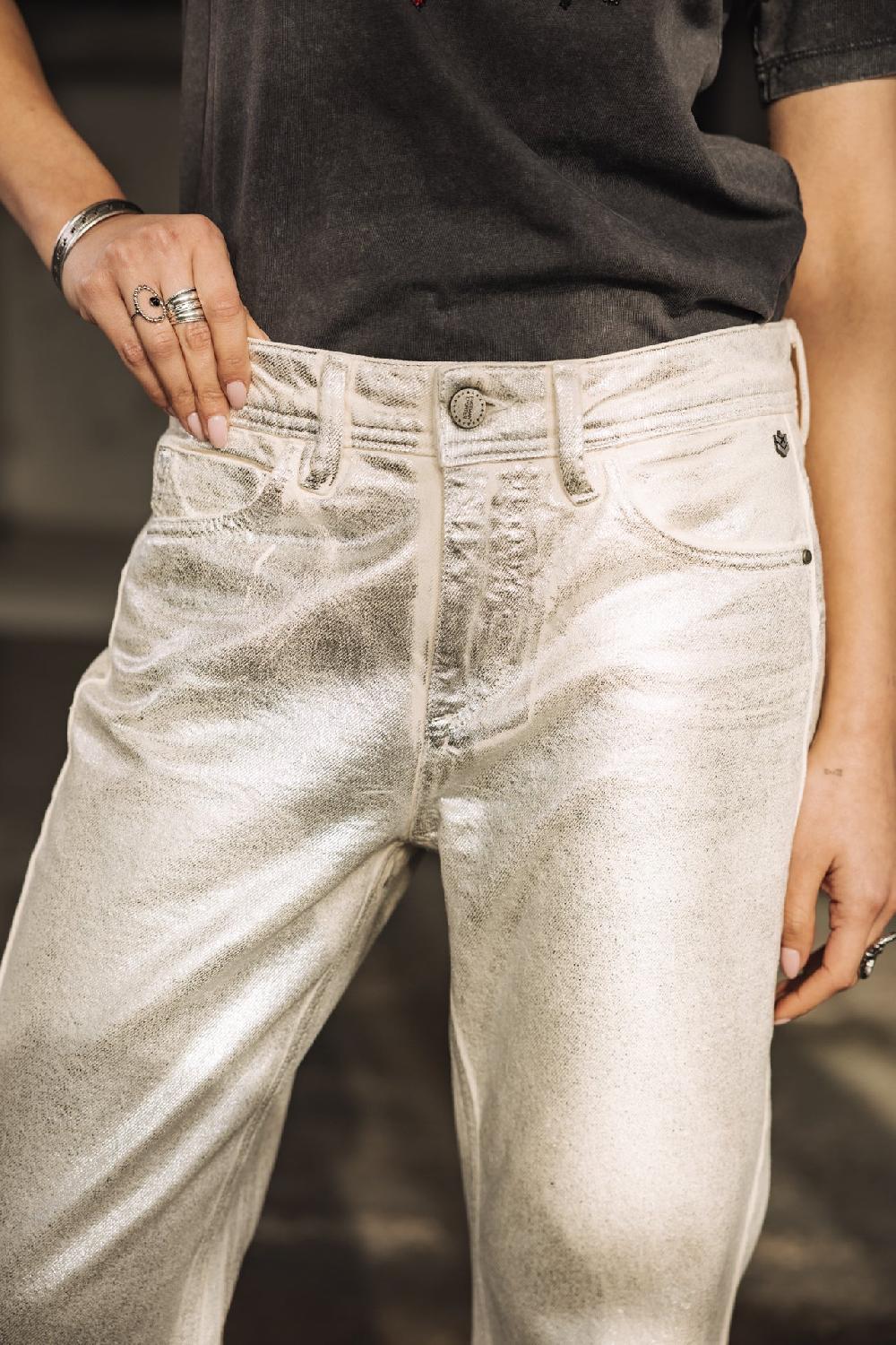 freeman t. porter Timea Pirata Pantalon cropped boyfriend Femme egret