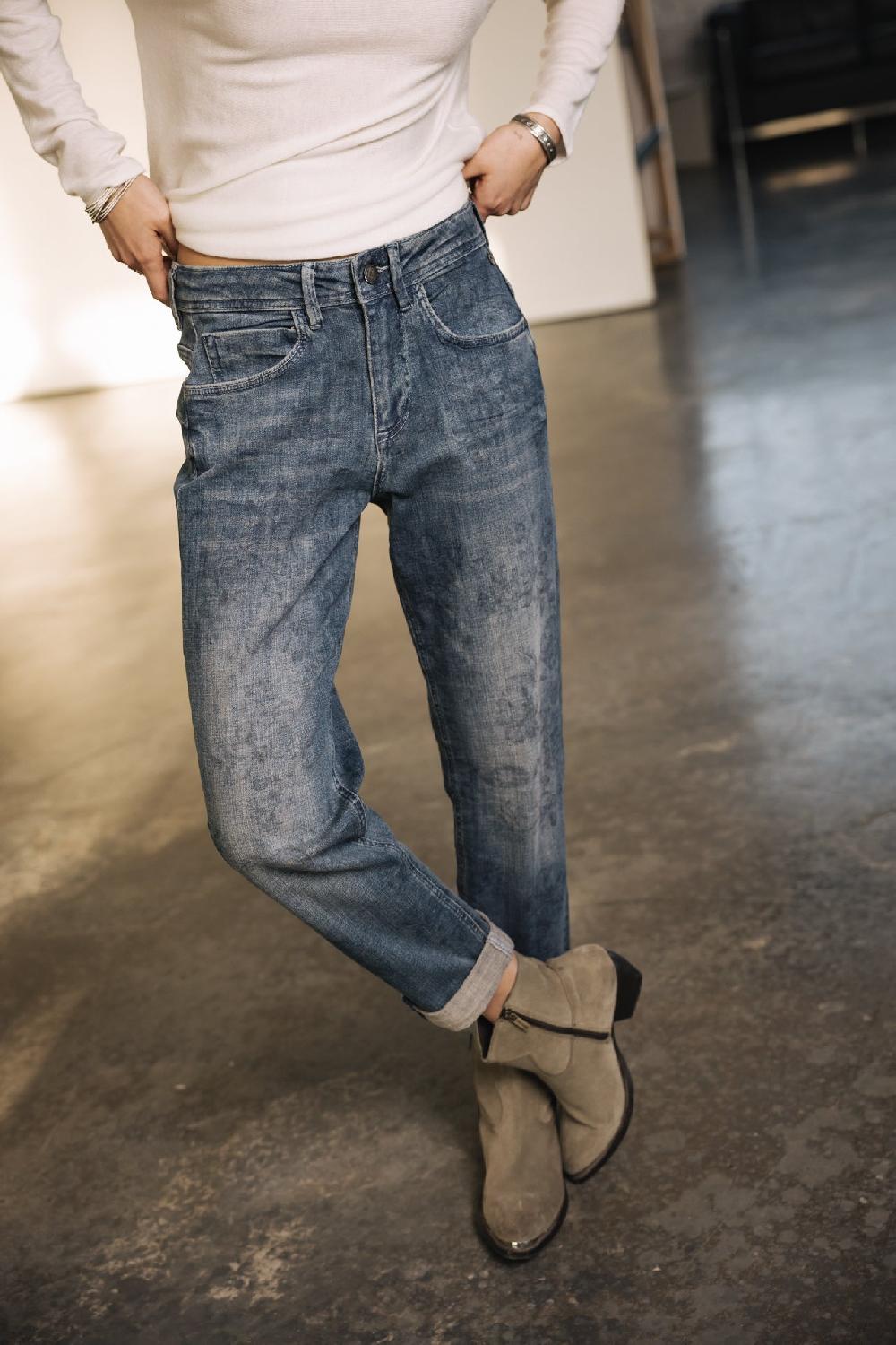 freeman t. porter Timea SDM Jeans cropped boyfriend Femme magnolia