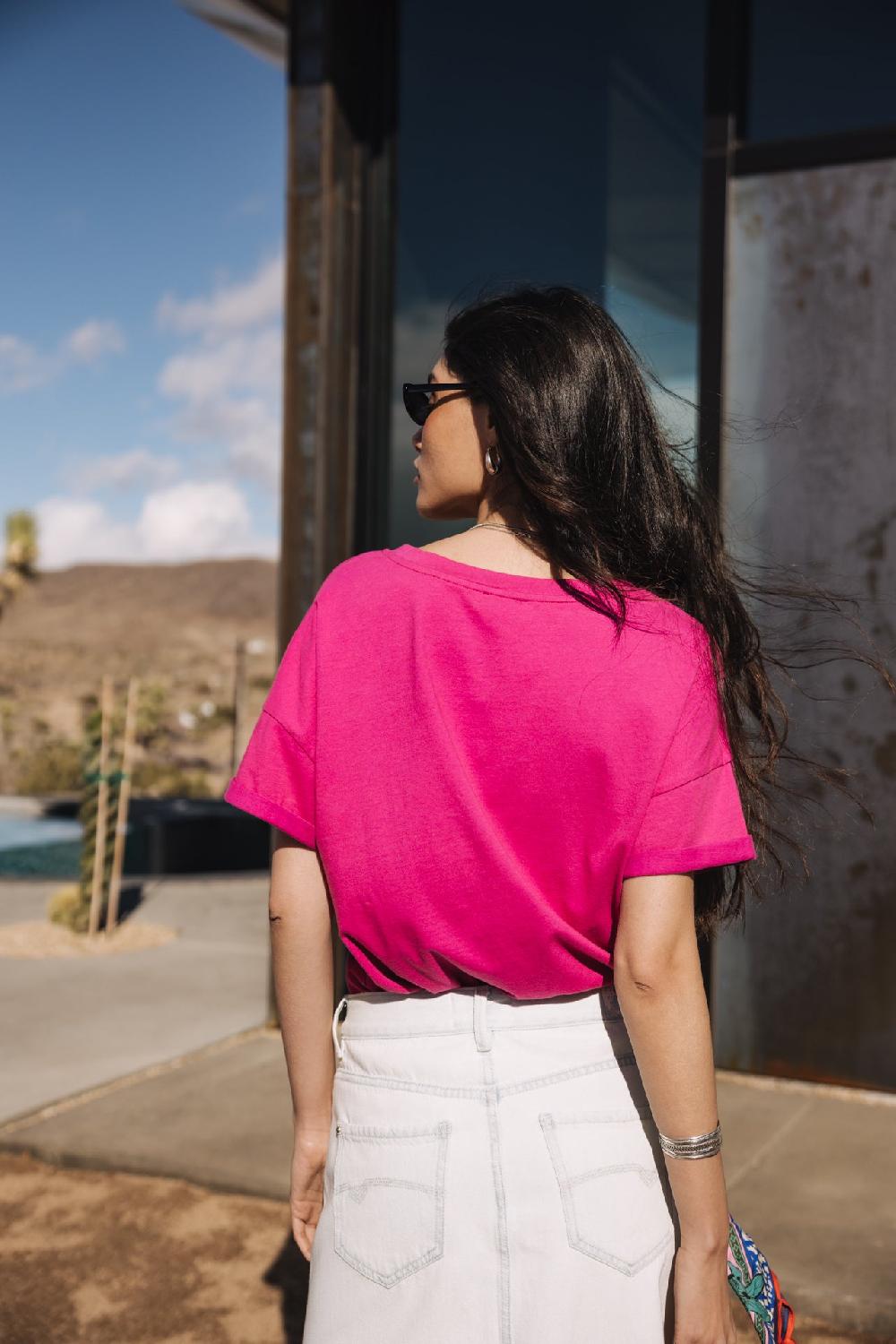 Freeman T. Porter Tomia Banana T-shirt Imprimé Femme Fushia Red