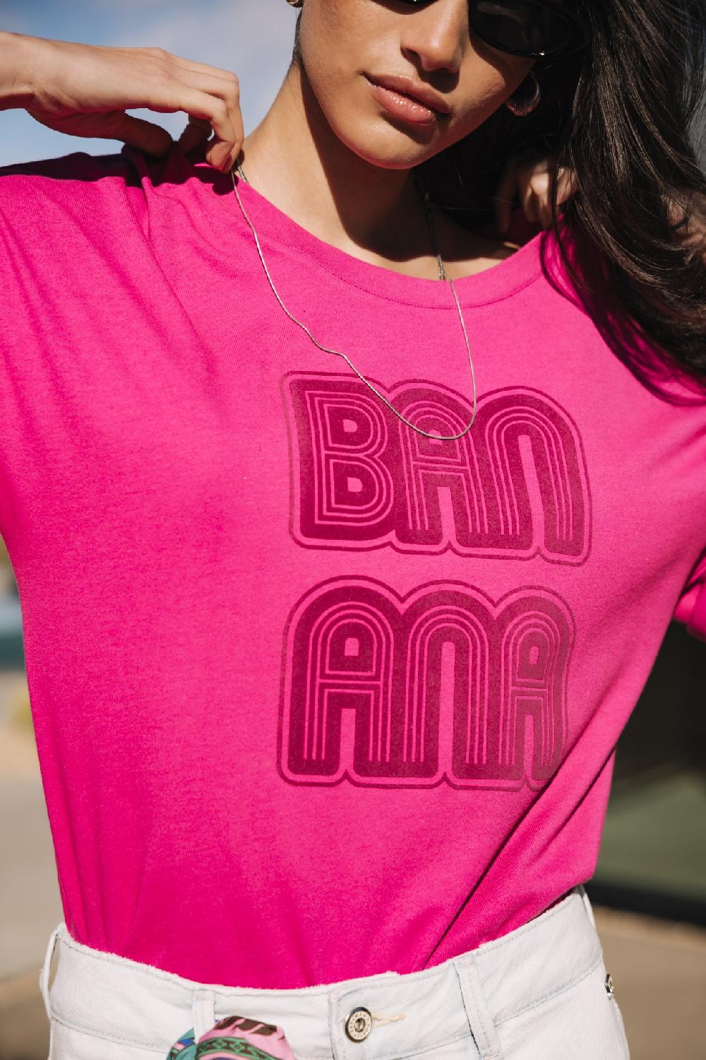 Freeman T. Porter Tomia Banana T-shirt Imprimé Femme Fushia Red