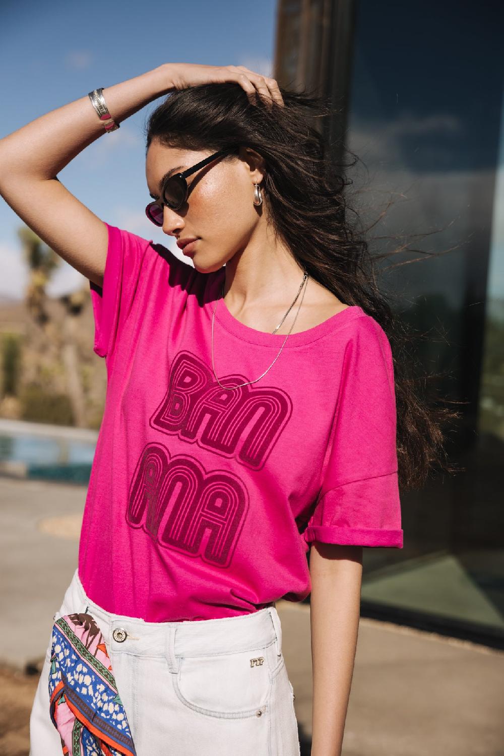 freeman t. porter Tomia Banana T-shirt imprimé Femme fushia red