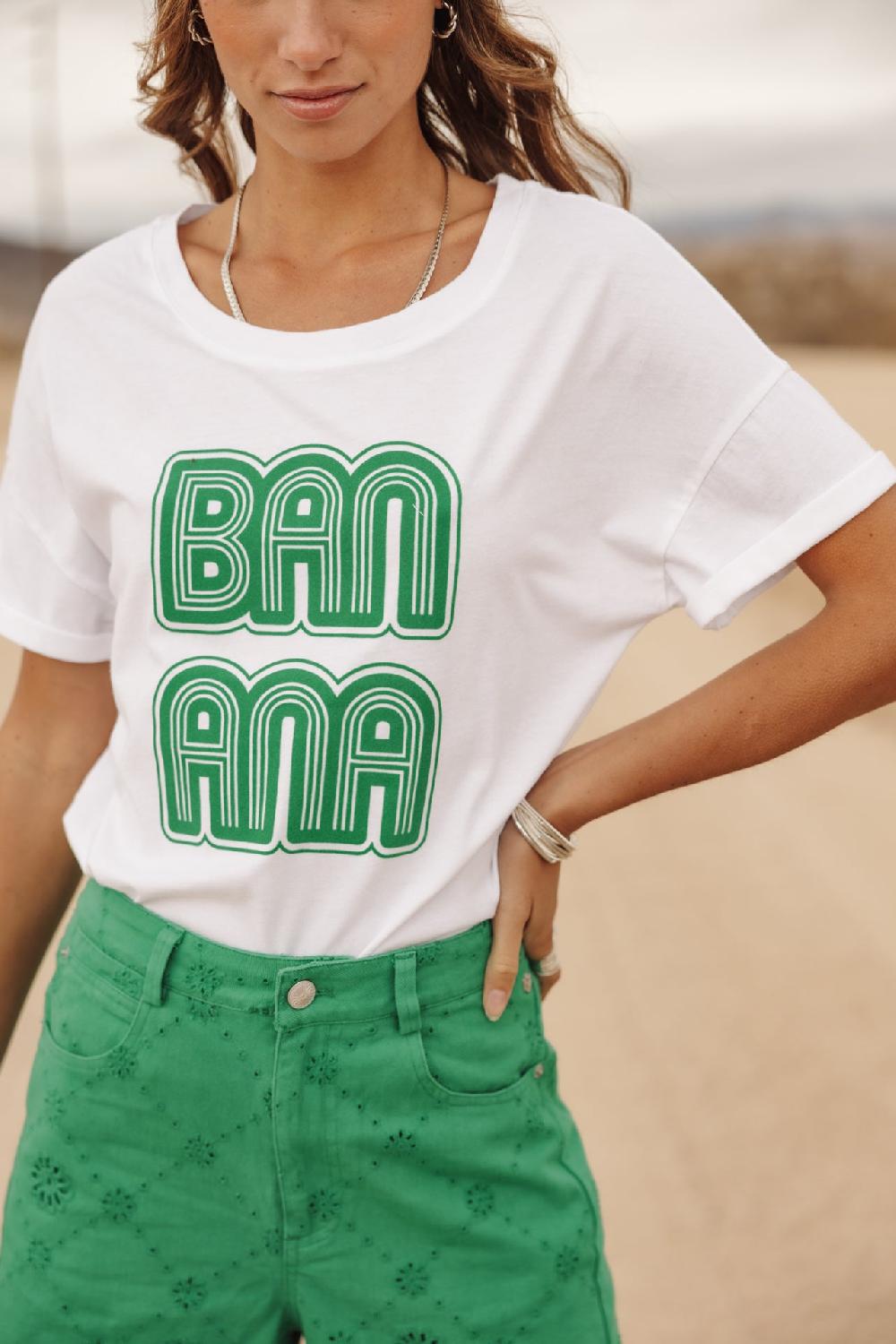 Freeman T. Porter Tomia Banana T-shirt Imprimé Femme White