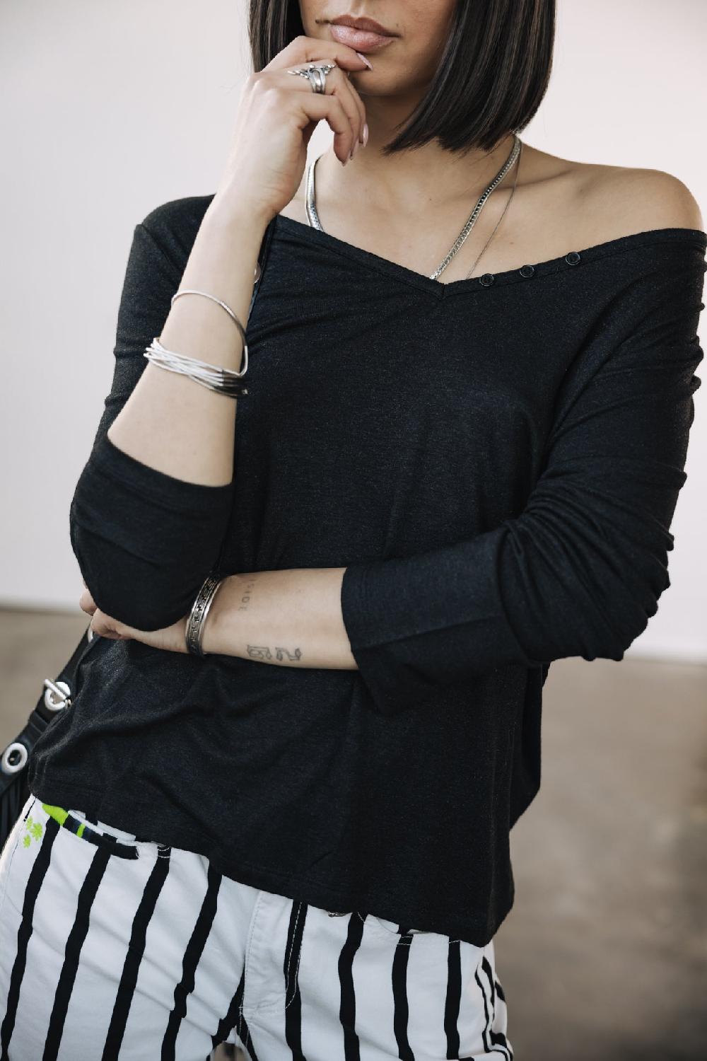 freeman t. porter Torina Icon T-shirt logo en strass Femme black