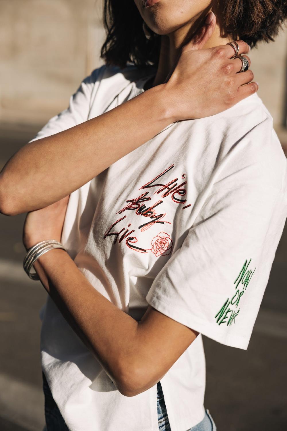 Freeman T. Porter Trade Graf T-shirt Imprimé Femme White