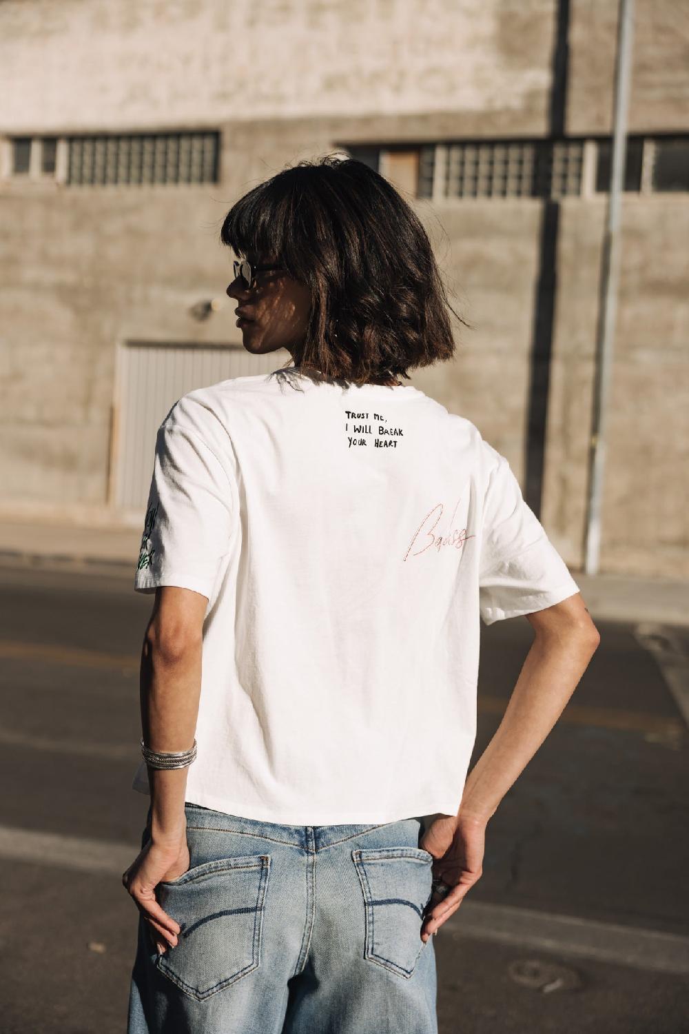 Freeman T. Porter Trade Graf T-shirt Imprimé Femme White