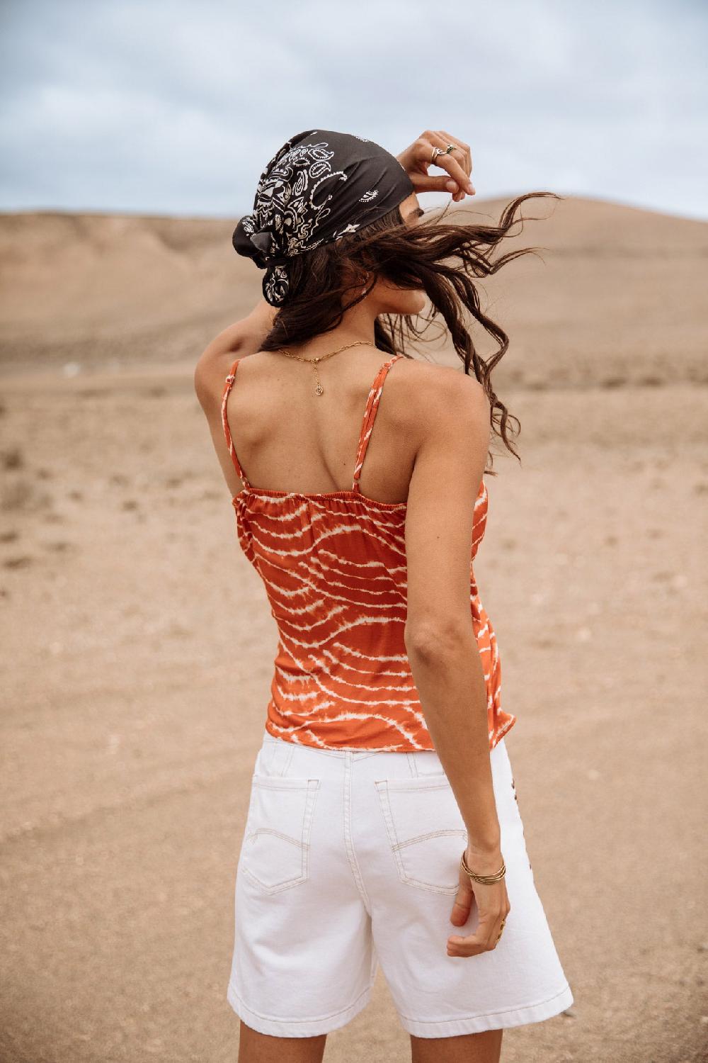 Freeman T. Porter Treem Deserty Top Effet Noué Femme Tigerly