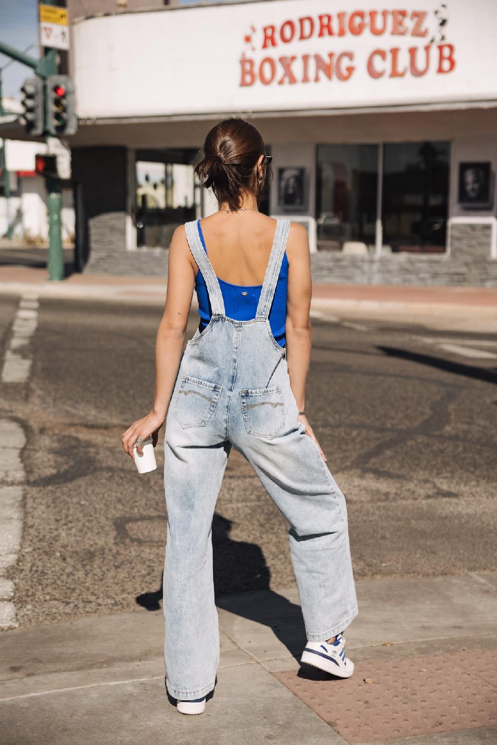 Freeman T. Porter Tyra Denim Salopette En Denim Femme Jackpot