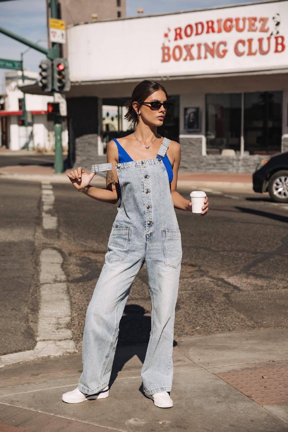 freeman t. porter Tyra Denim Salopette en denim Femme jackpot