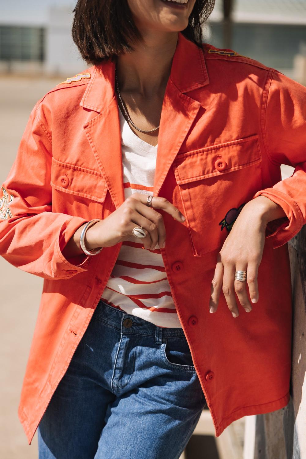 Freeman T. Porter Venty Summer Patches Surchemise à Patches Femme Cayenne