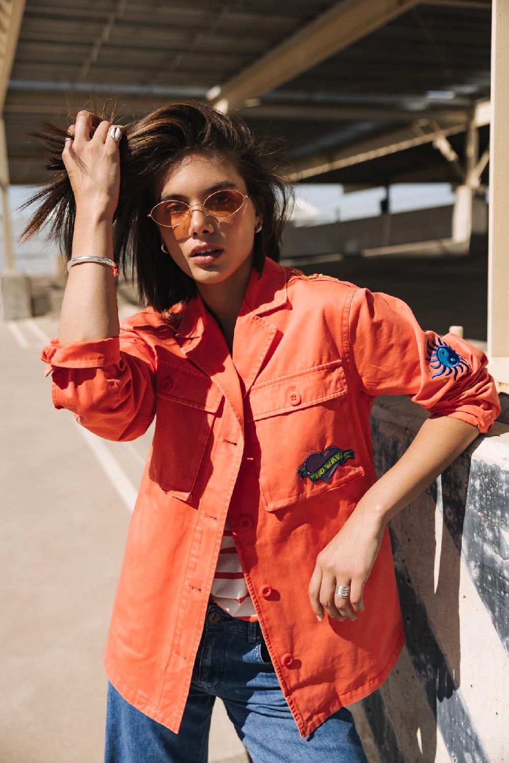 freeman t. porter Venty Summer Patches Surchemise à patches Femme cayenne