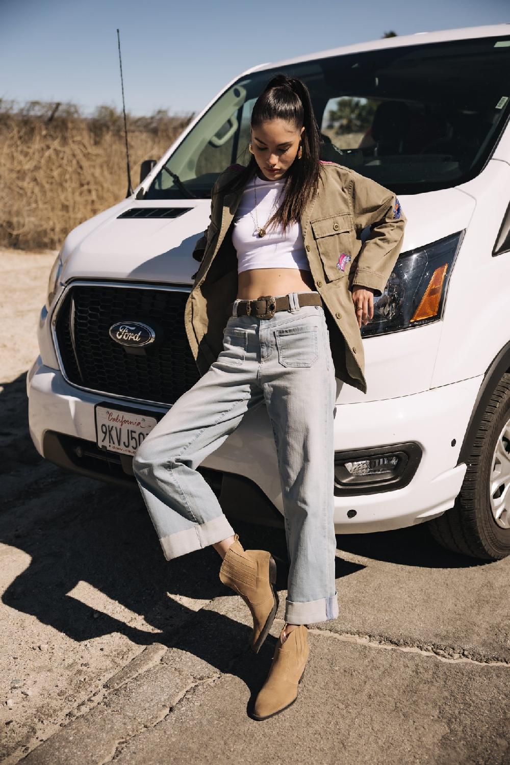 Freeman T. Porter Venty Summer Patches Surchemise à Patches Femme Light Khaki