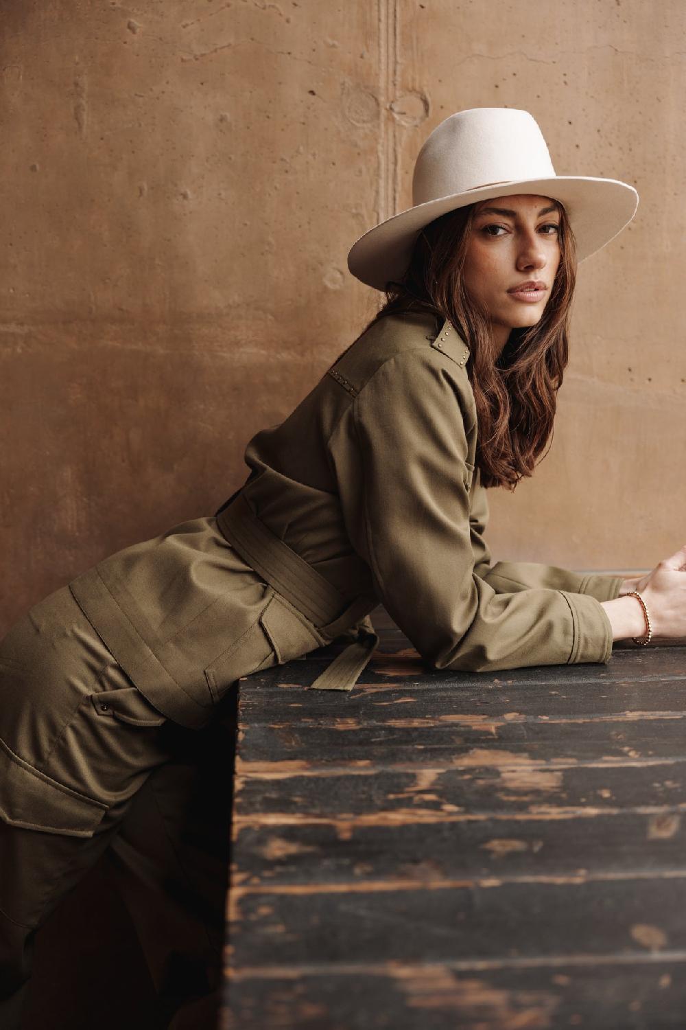 Freeman T. Porter Verane Saharienne Ceinturée Femme Dark Olive