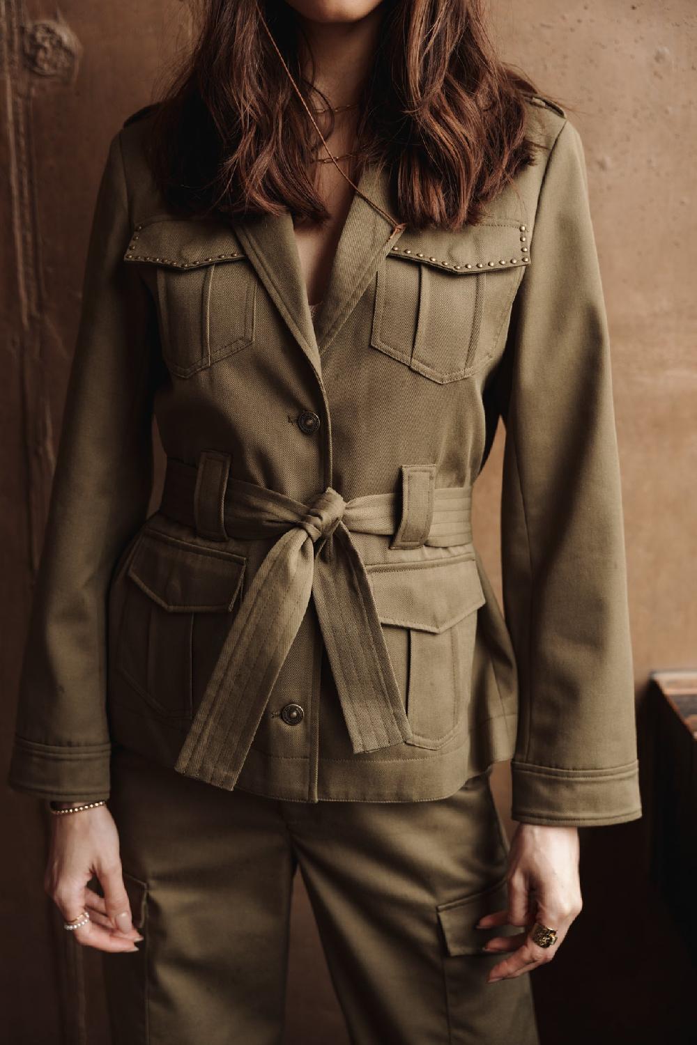 Freeman T. Porter Verane Saharienne Ceinturée Femme Dark Olive