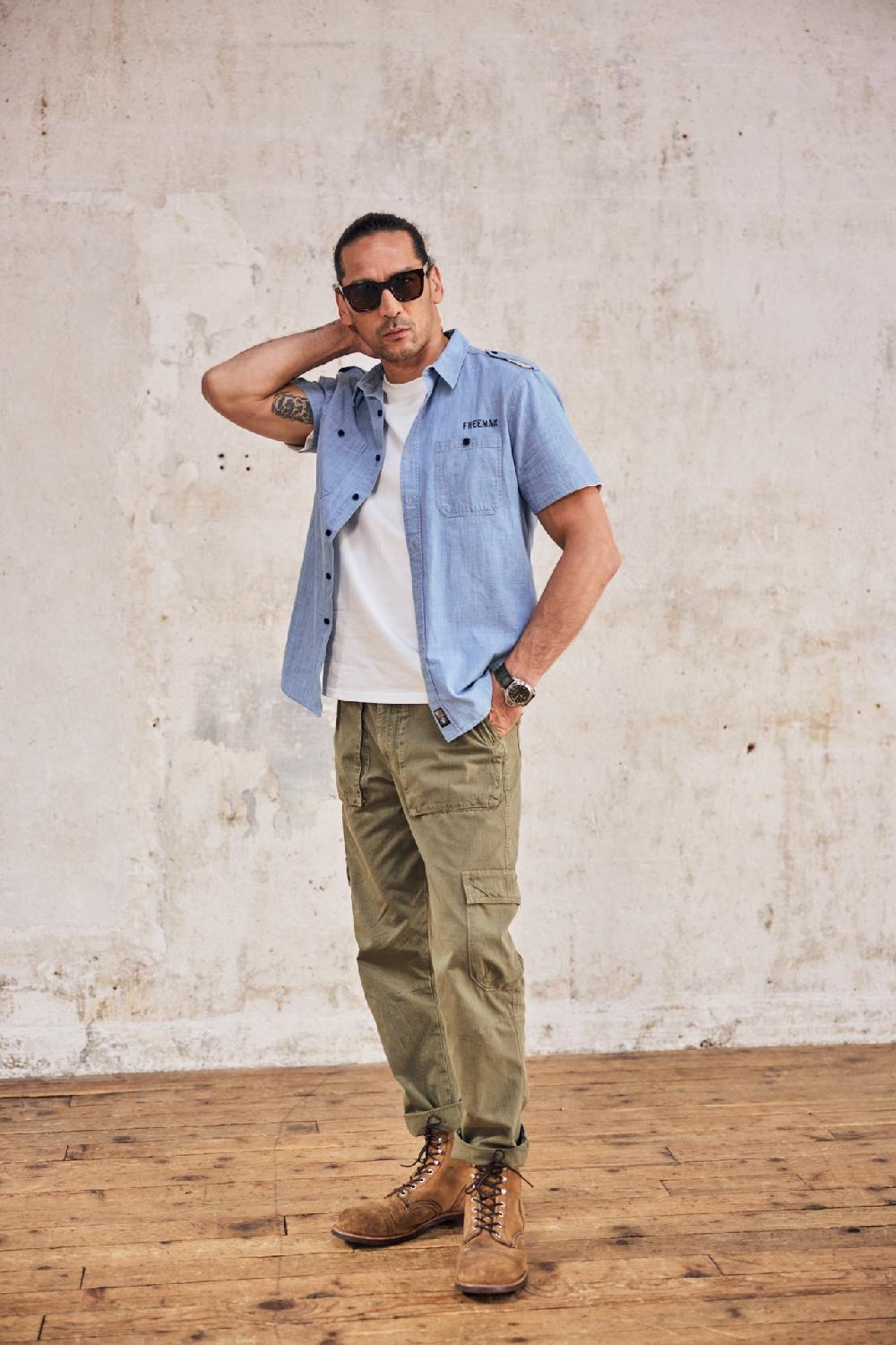 Freeman T. Porter Vince Ripstop Pantalon Cargo Homme Dusty Olive