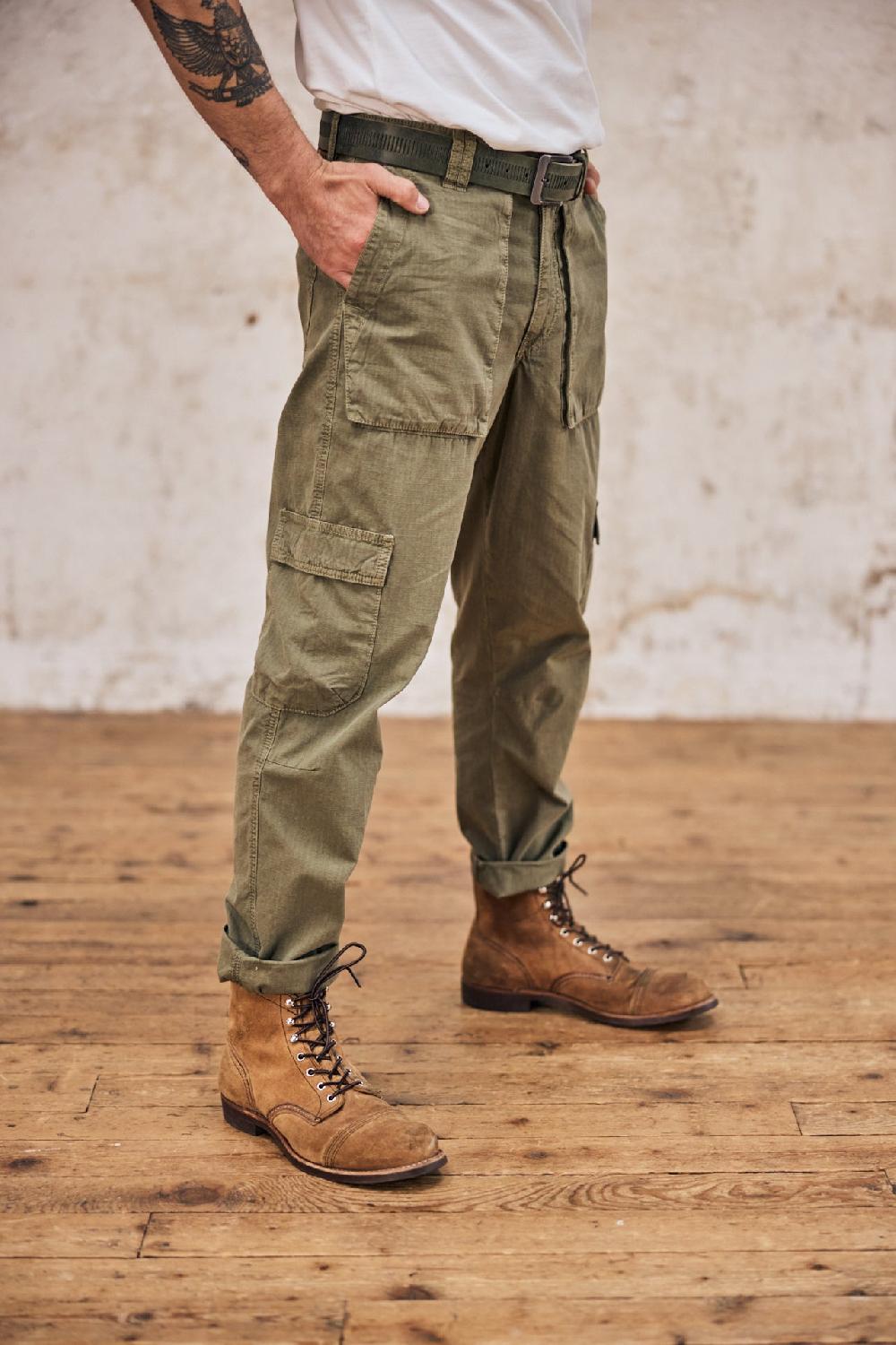 freeman t. porter Vince Ripstop Pantalon cargo Homme dusty olive