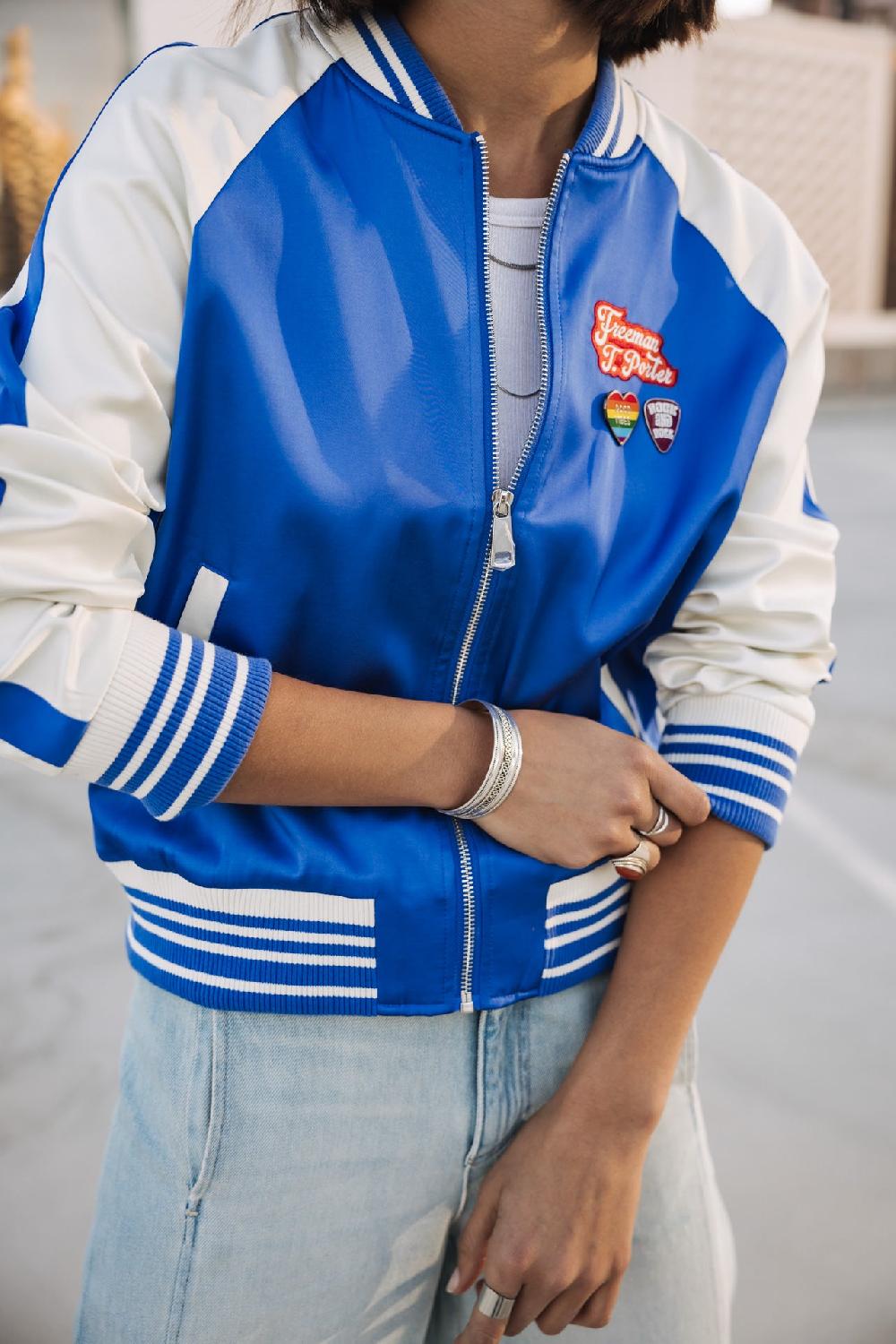 Freeman T. Porter Viviane Veste Bomber Femme Dazzling Blue