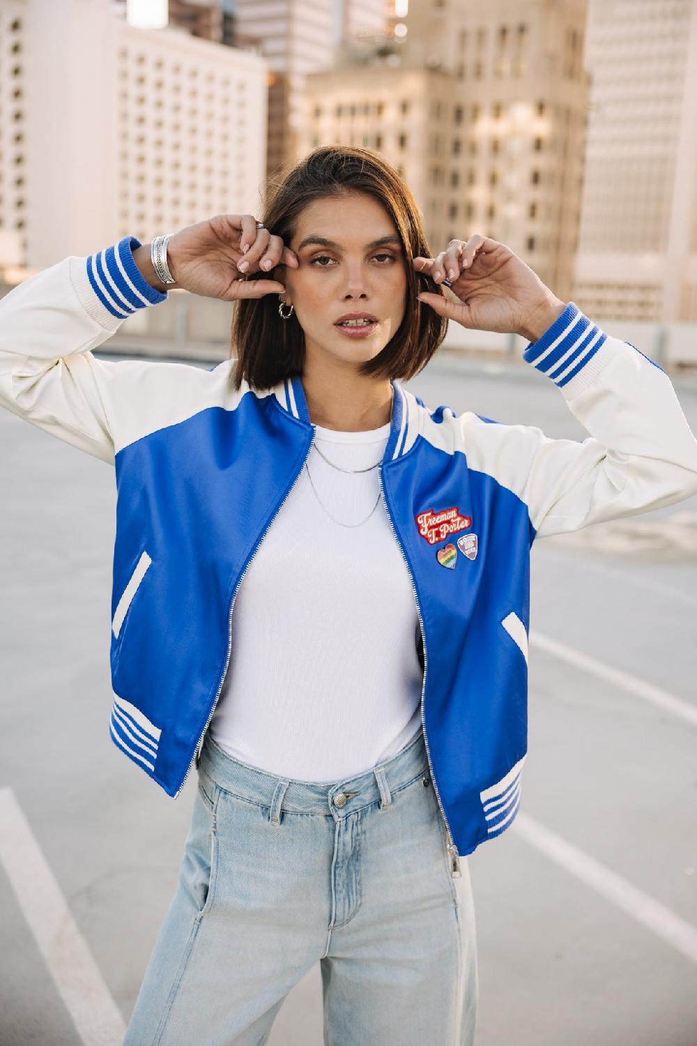 freeman t. porter Viviane Veste bomber Femme dazzling blue