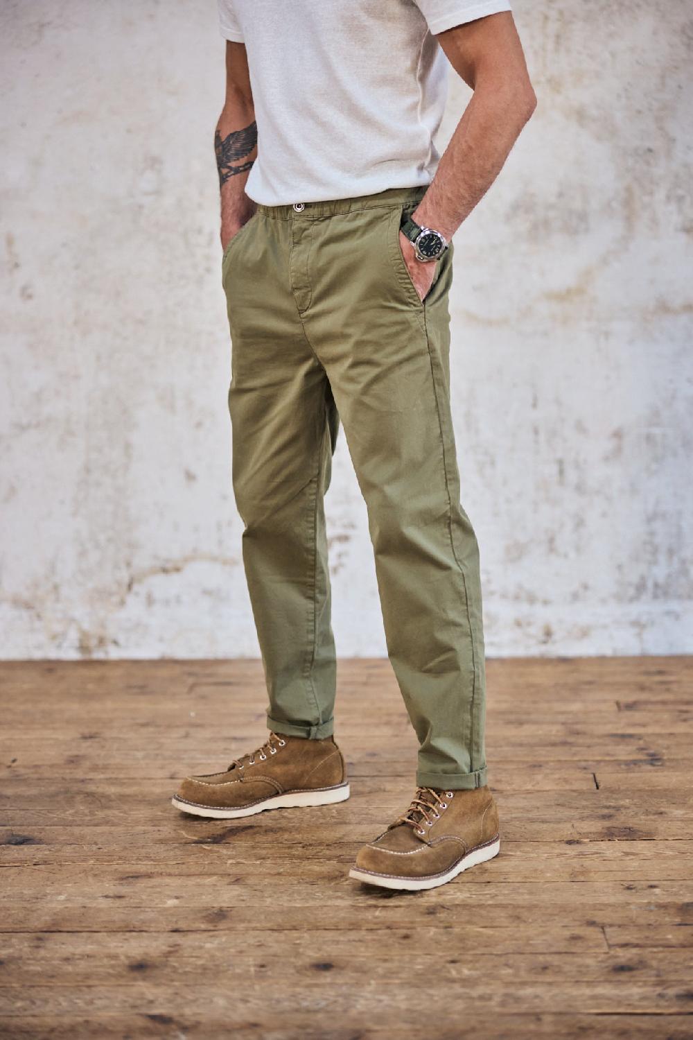 freeman t. porter Wesley Alabama Pantalon cropped Homme deep lichen green