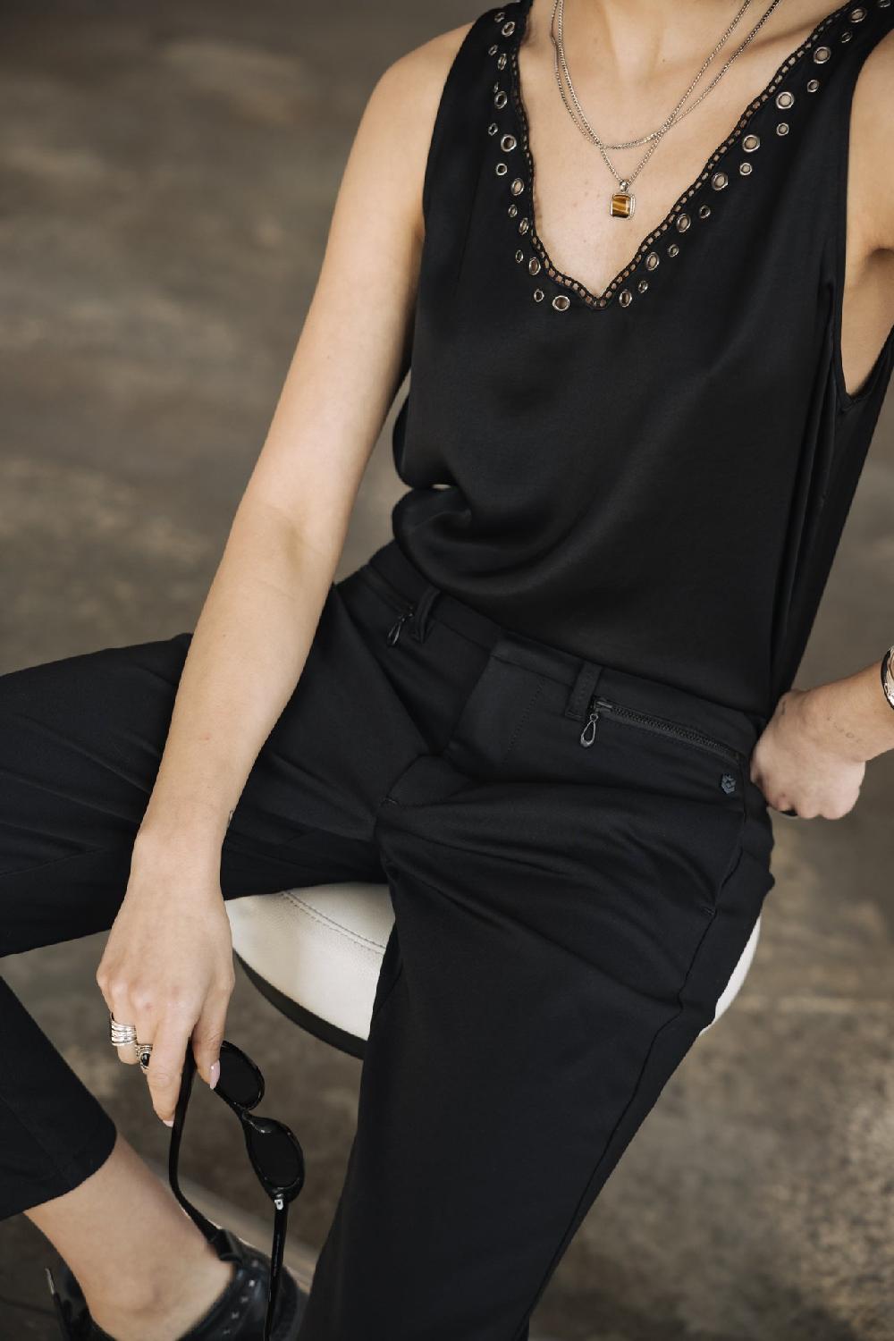 Freeman T. Porter Willow Polyneo Pantalon Slim Femme Black