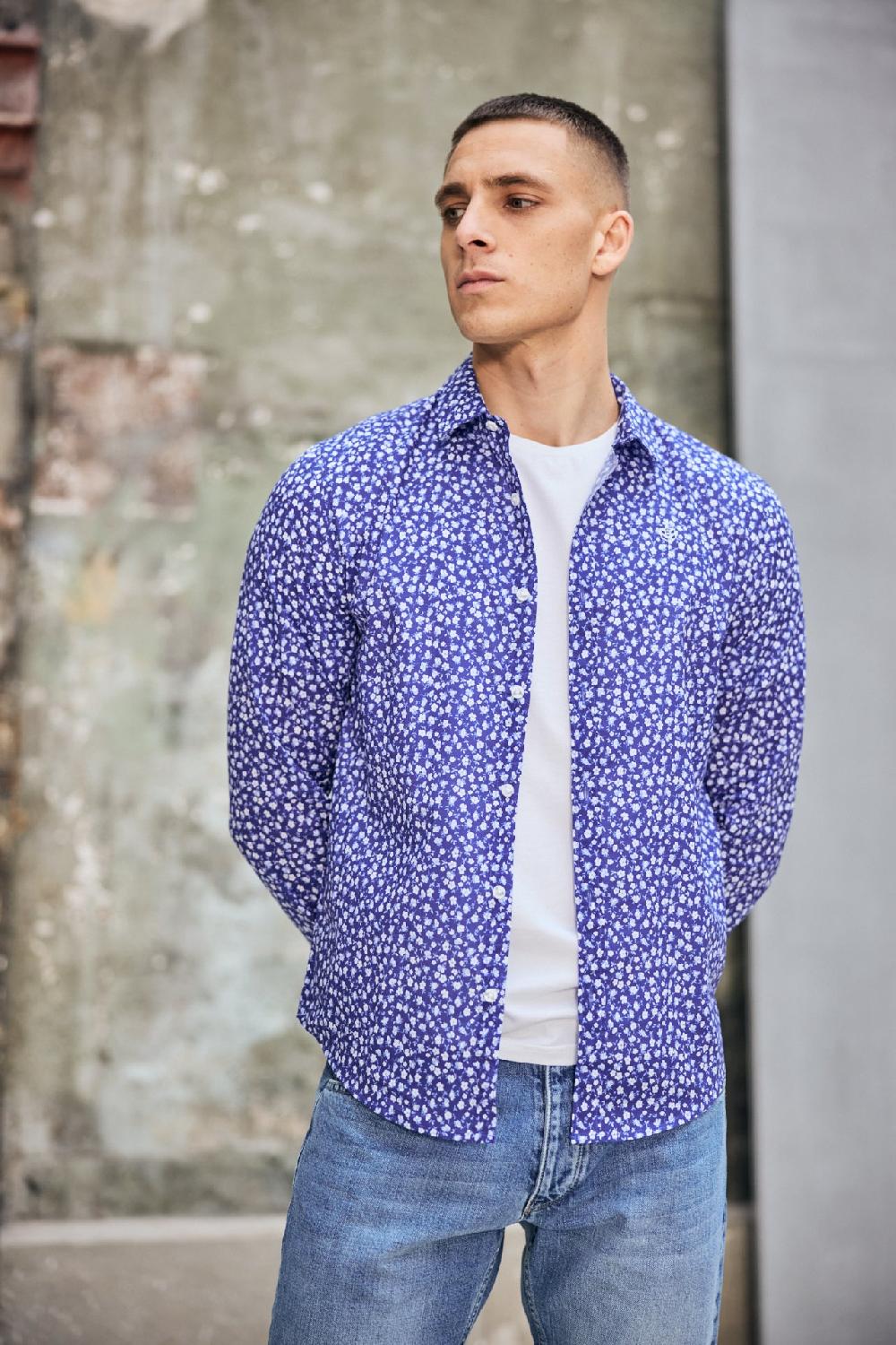 freeman t. porter Yoris Linum Chemise ajustée Homme original