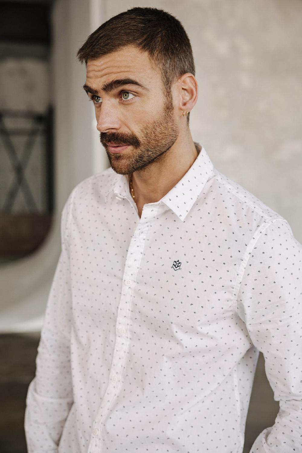 Freeman T. Porter Yoris Pequenio Chemise Ajustée Homme Off White