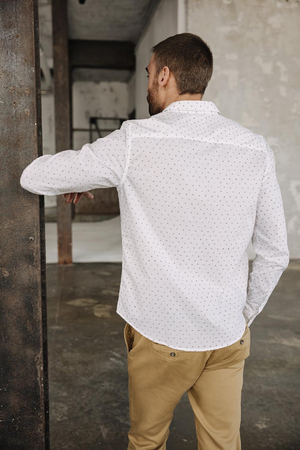 Freeman T. Porter Yoris Pequenio Chemise Ajustée Homme Off White