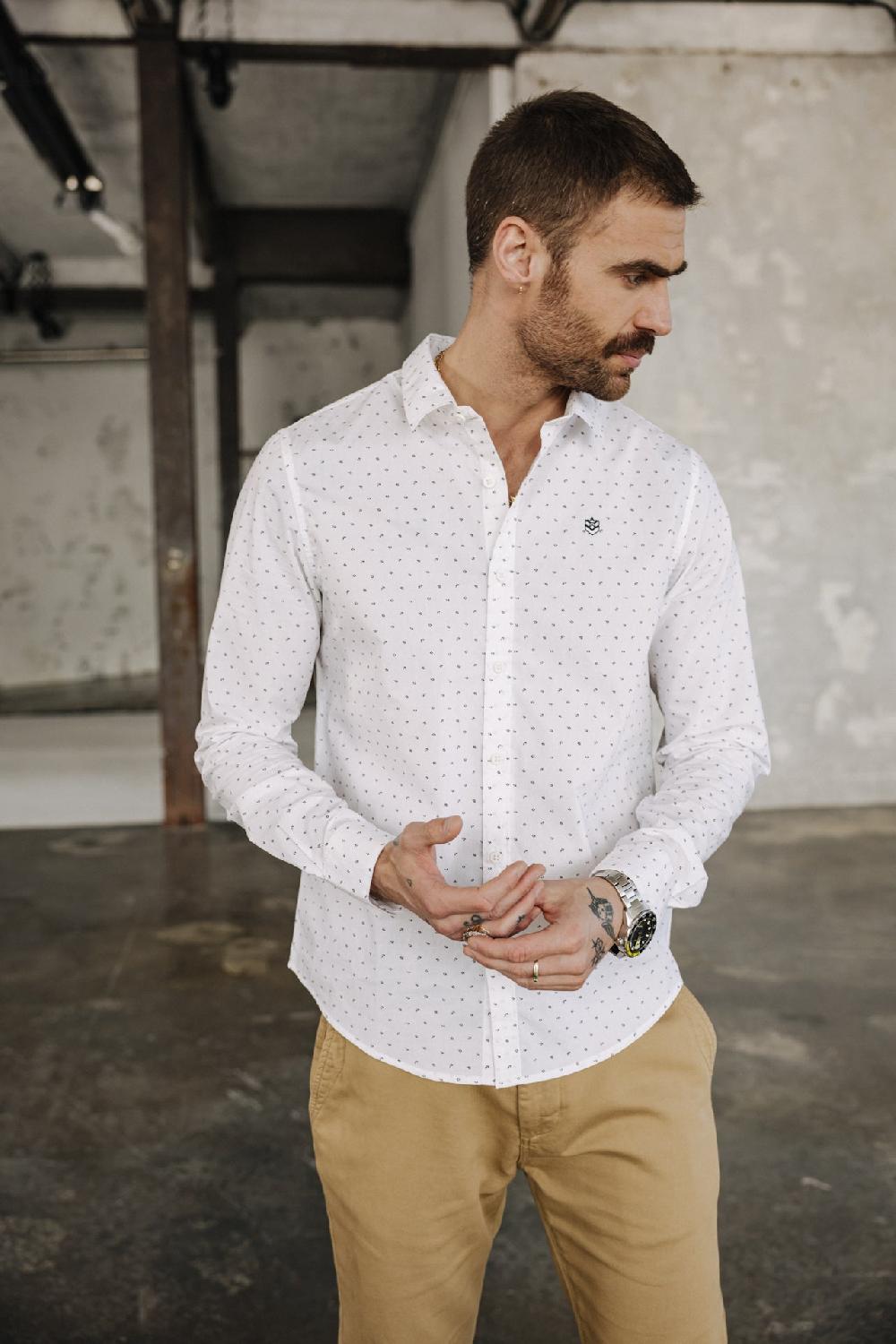 freeman t. porter Yoris Pequenio Chemise ajustée Homme off white