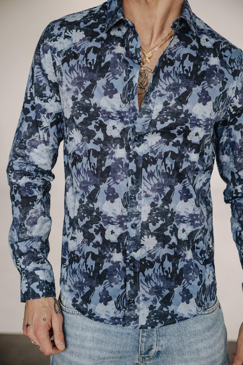 Freeman T. Porter Yoris Reef Chemise Ajustée Homme Original