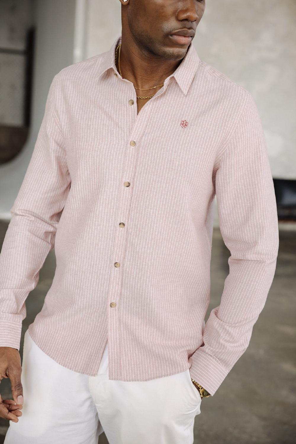 Freeman T. Porter Yoris Tokka Chemise Ajustée Homme Dusty Rose