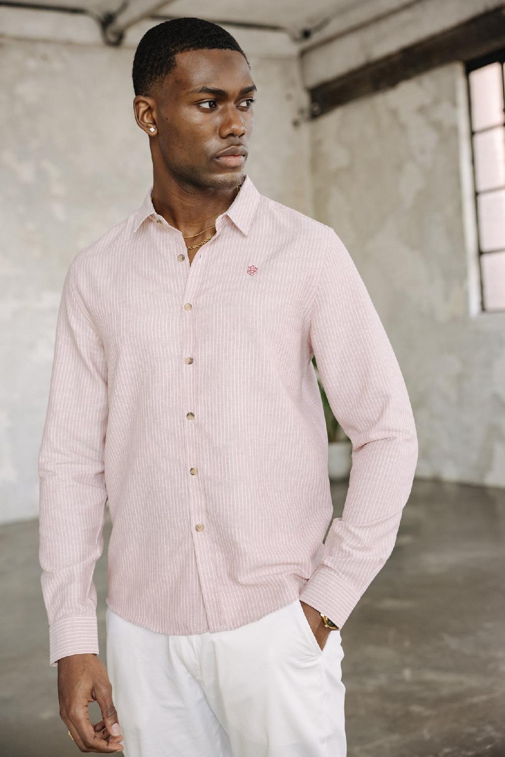 freeman t. porter Yoris Tokka Chemise ajustée Homme dusty rose