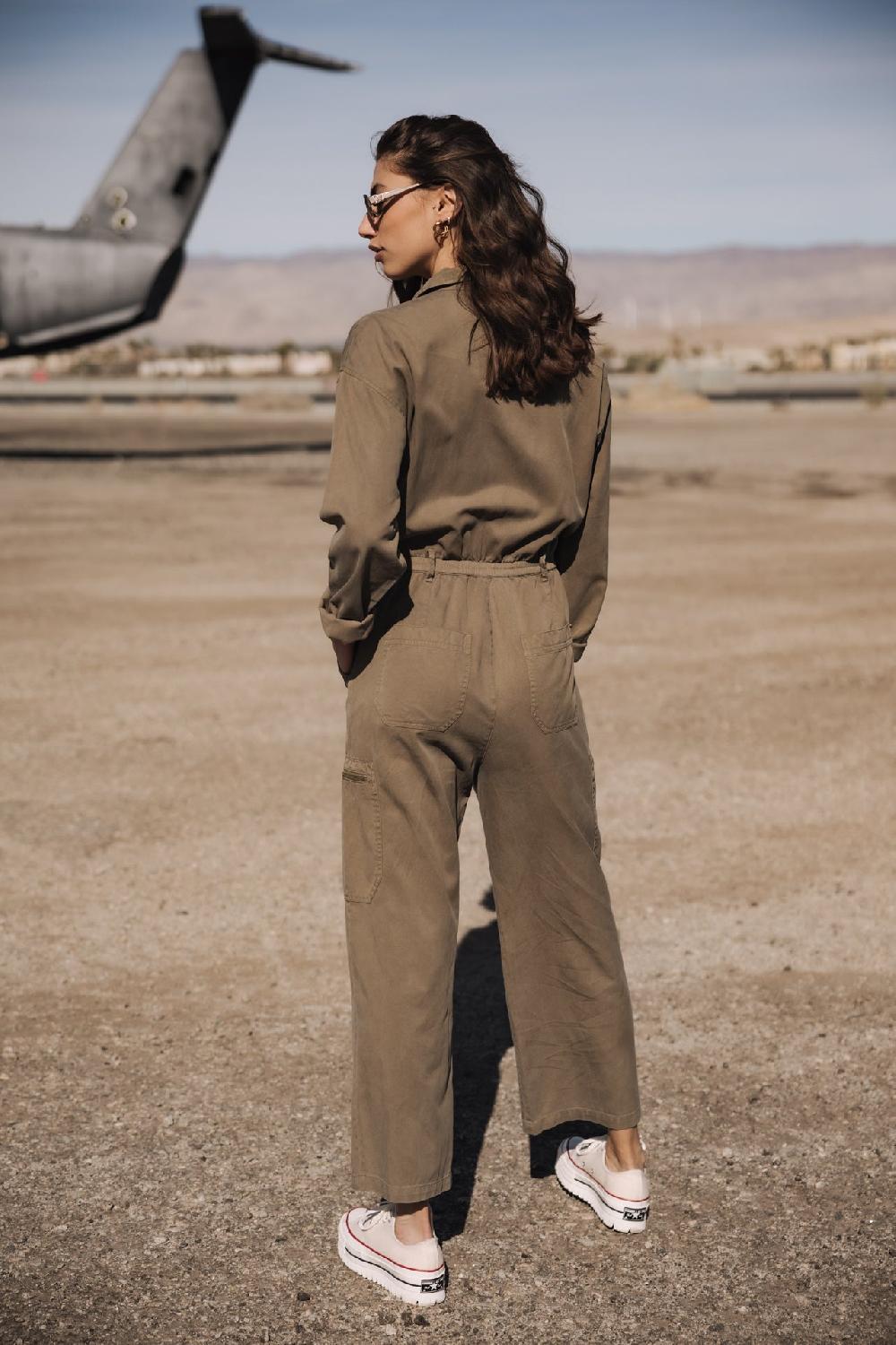 Freeman T. Porter Zya Jazz Combinaison Workwear Femme Deep Lichen Green