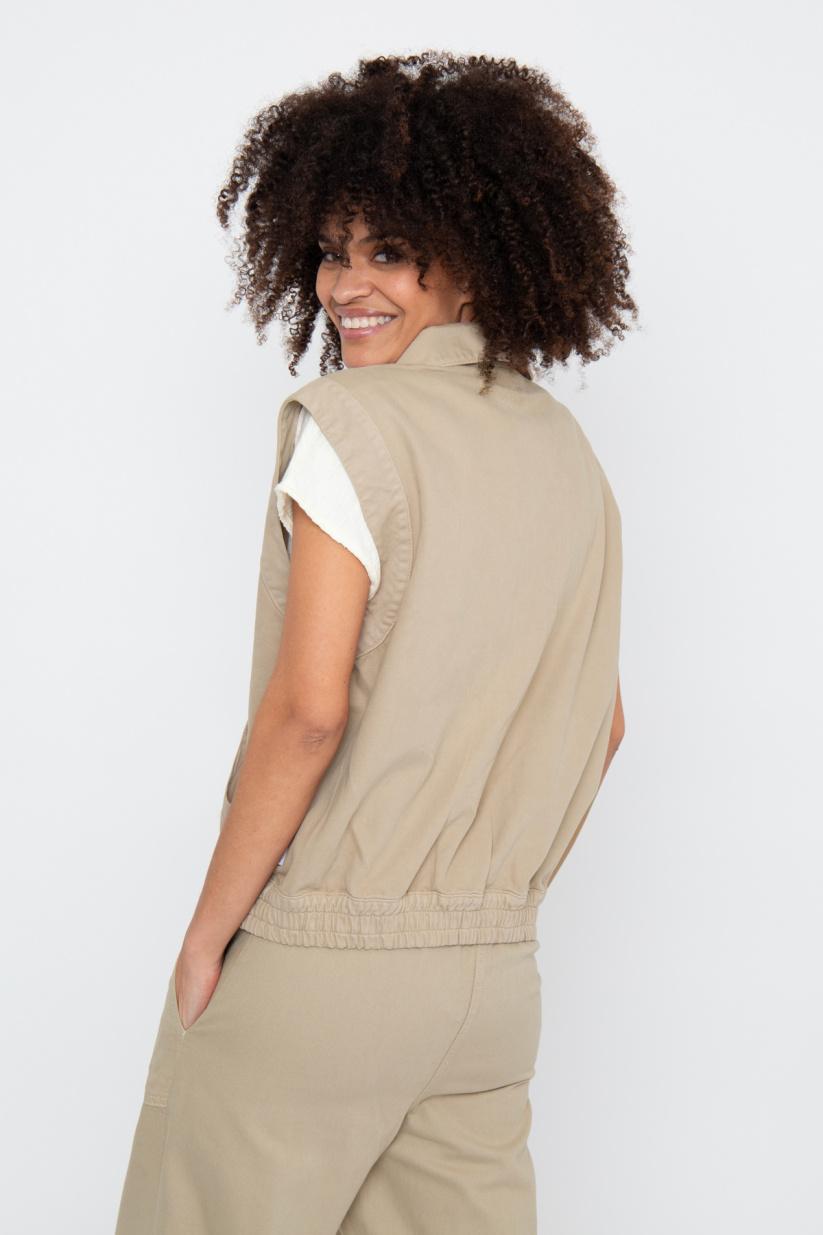 French Disorder Gilet BONY Twill Faded Denim