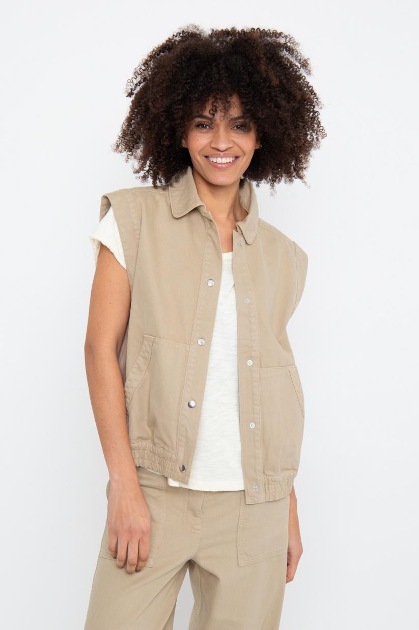 French Disorder Gilet BONY Twill Faded Denim