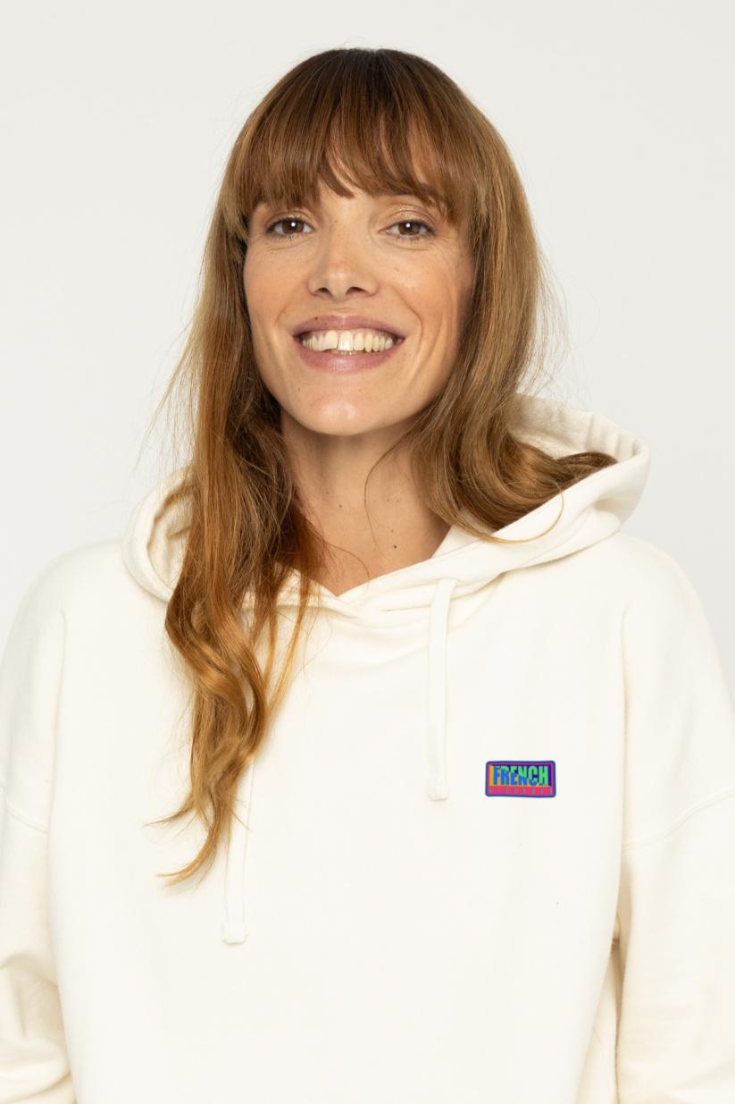 french disorder Hoodie Joy patch FD 90'S Crème
