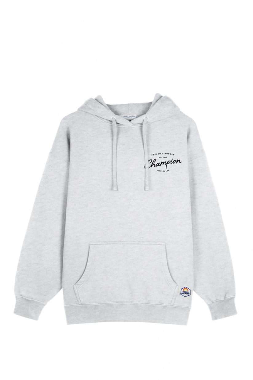 French Disorder Hoodie Kenny CHAMPION Gris Chiné