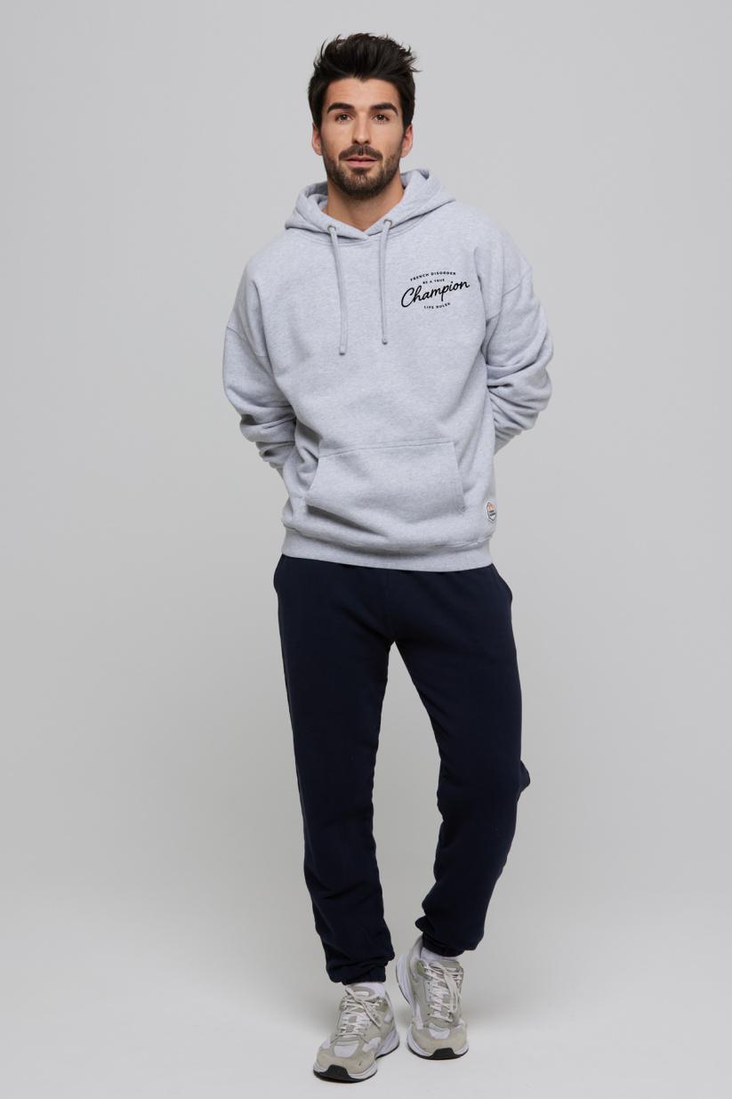 French Disorder Hoodie Kenny CHAMPION Gris Chiné