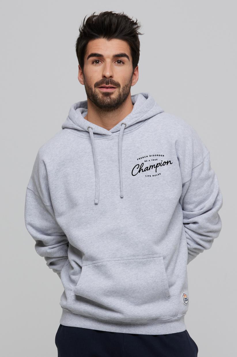 french disorder Hoodie Kenny CHAMPION Gris Chiné